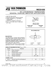 MSC81058 datasheet pdf SGS Thomson Microelectronics