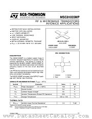 MSC81035MP datasheet pdf SGS Thomson Microelectronics