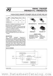 VN540(012Y) datasheet pdf SGS Thomson Microelectronics
