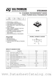STE53NA50 datasheet pdf SGS Thomson Microelectronics