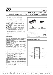 TS904 datasheet pdf SGS Thomson Microelectronics
