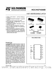HCF4099B datasheet pdf SGS Thomson Microelectronics