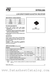 STPS2L30A datasheet pdf SGS Thomson Microelectronics