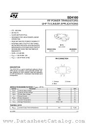SD4100 datasheet pdf SGS Thomson Microelectronics