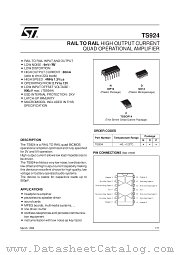 TS924 datasheet pdf SGS Thomson Microelectronics