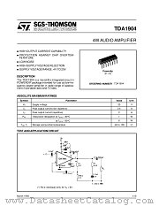 TDA1904 datasheet pdf SGS Thomson Microelectronics