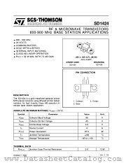 SD1424 datasheet pdf SGS Thomson Microelectronics