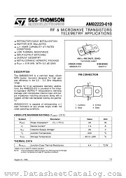 AM82223-010 datasheet pdf SGS Thomson Microelectronics