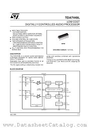 TDA7449L datasheet pdf SGS Thomson Microelectronics