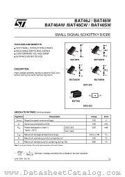 BAT46CW datasheet pdf SGS Thomson Microelectronics