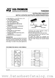 74AC244 datasheet pdf SGS Thomson Microelectronics