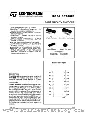 HCC4532B datasheet pdf SGS Thomson Microelectronics