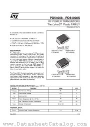 PD54008S datasheet pdf SGS Thomson Microelectronics