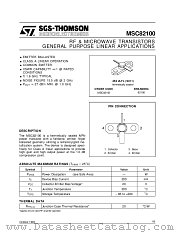 MSC82100 datasheet pdf SGS Thomson Microelectronics