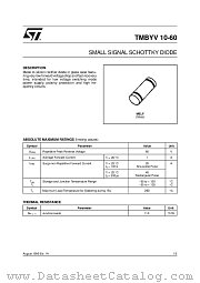 TMBYV-10-60 datasheet pdf SGS Thomson Microelectronics