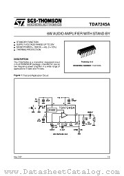 TDA7245A datasheet pdf SGS Thomson Microelectronics