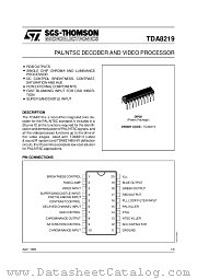 TDA8219 datasheet pdf SGS Thomson Microelectronics