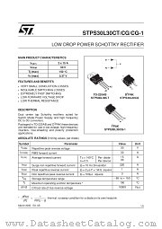 STPS30L30CT datasheet pdf SGS Thomson Microelectronics