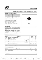 STPR120A datasheet pdf SGS Thomson Microelectronics
