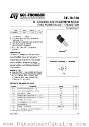 STU8NA80 datasheet pdf SGS Thomson Microelectronics