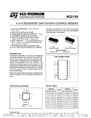 M22100F1 datasheet pdf SGS Thomson Microelectronics