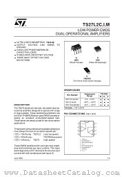 TS27L2C datasheet pdf SGS Thomson Microelectronics