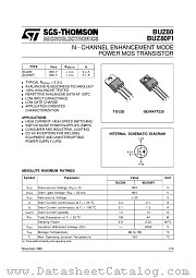 BUZ80FI datasheet pdf SGS Thomson Microelectronics