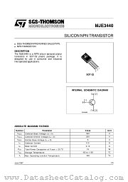 MJE3440 datasheet pdf SGS Thomson Microelectronics