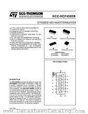 HCC4502B datasheet pdf SGS Thomson Microelectronics