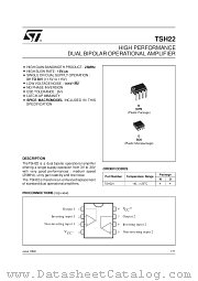 TSH22 datasheet pdf SGS Thomson Microelectronics