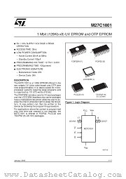 M27C1001 datasheet pdf SGS Thomson Microelectronics