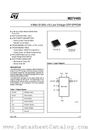 M27V405 datasheet pdf SGS Thomson Microelectronics