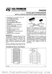 74AC245 datasheet pdf SGS Thomson Microelectronics