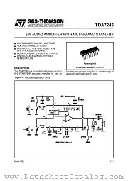 TDA7245 datasheet pdf SGS Thomson Microelectronics