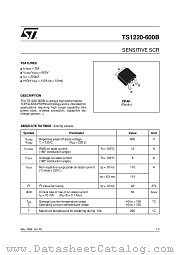 TS1220-600B datasheet pdf SGS Thomson Microelectronics