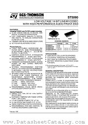 ST5090 datasheet pdf SGS Thomson Microelectronics