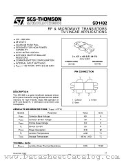 SD1492 datasheet pdf SGS Thomson Microelectronics