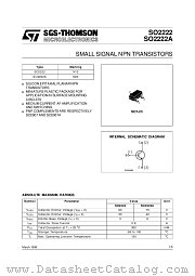 SO2222 datasheet pdf SGS Thomson Microelectronics