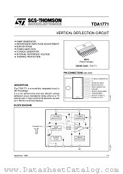 TDA1771 datasheet pdf SGS Thomson Microelectronics