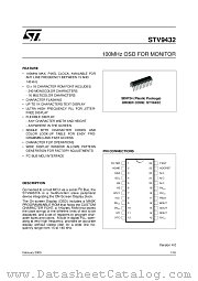 STV9432 datasheet pdf SGS Thomson Microelectronics