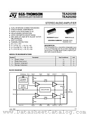 TEA2025D datasheet pdf SGS Thomson Microelectronics