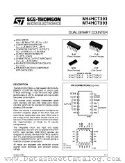 M54HC393 datasheet pdf SGS Thomson Microelectronics