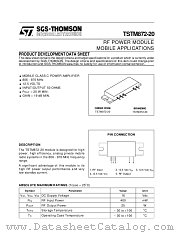 TSTM872-20 datasheet pdf SGS Thomson Microelectronics