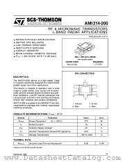 AM1214-200 datasheet pdf SGS Thomson Microelectronics