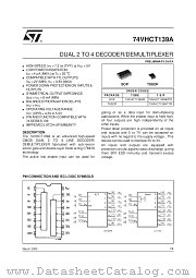 74VHCT139A datasheet pdf SGS Thomson Microelectronics