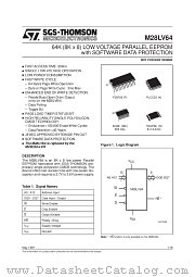 M28LV64 datasheet pdf SGS Thomson Microelectronics
