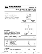SD1891-03 datasheet pdf SGS Thomson Microelectronics