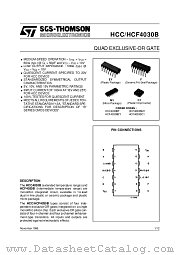 HCC4030B datasheet pdf SGS Thomson Microelectronics