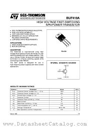 BUF410A datasheet pdf SGS Thomson Microelectronics