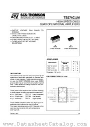 TS274M datasheet pdf SGS Thomson Microelectronics